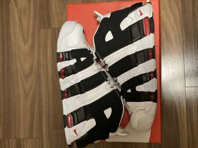 NIKE AIR MORE UPTEMPO "WHITE/BLACK/UNIVERSITY RED"(2020)