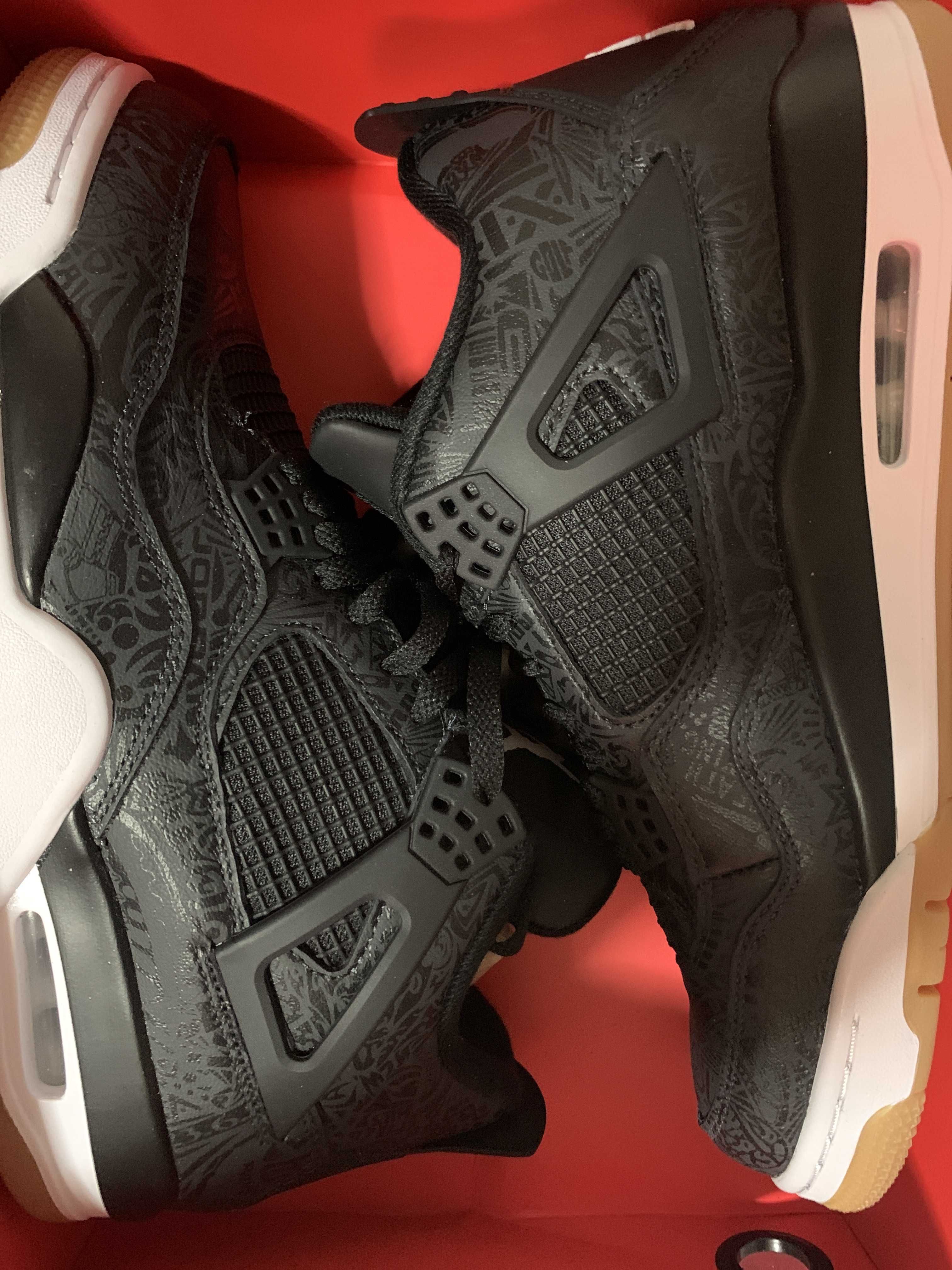 Nike Air Jordan 4 Retro "Laser Black/Gum"