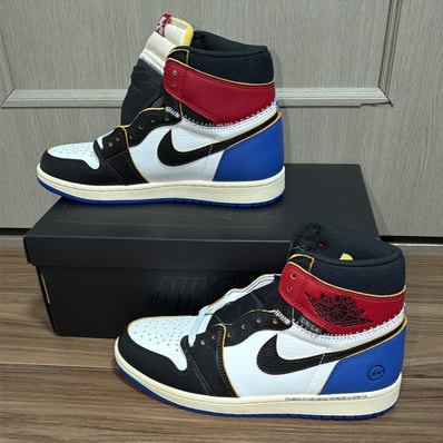 fragment design × UNION × Nike Air Jordan 1 High OG "Black/Varsity Red"