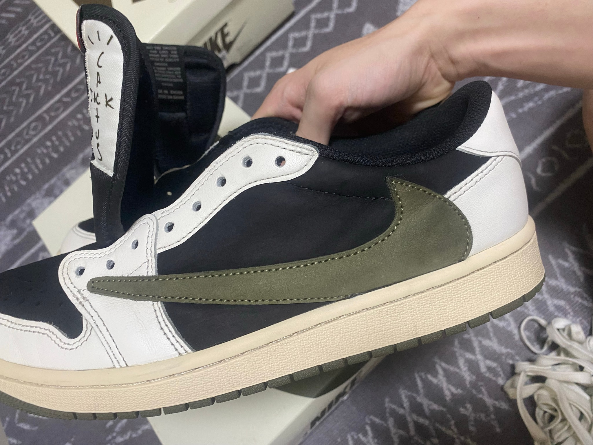 Travis Scott × Nike Women's Air Jordan 1 Low OG "Medium Olive"