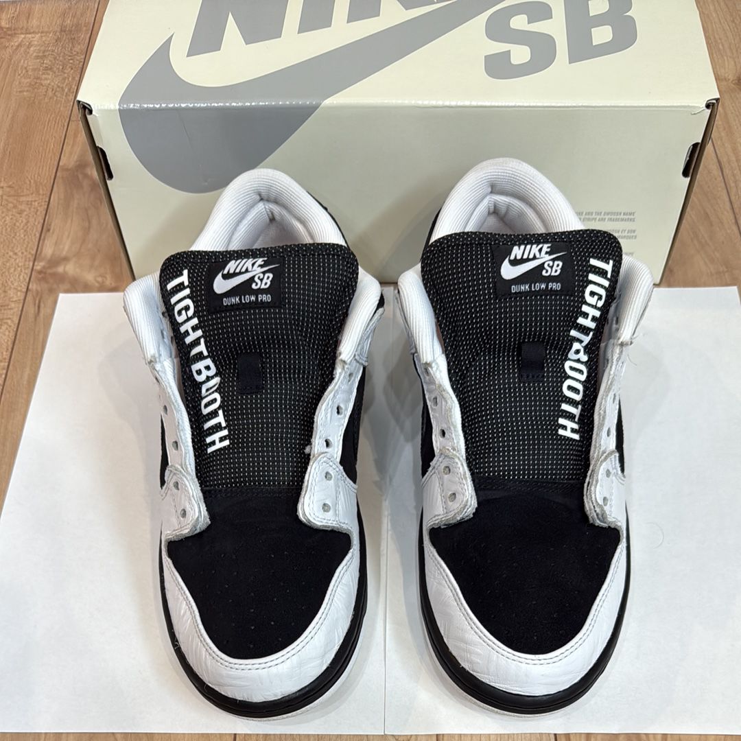 TIGHTBOOTH × Nike SB Dunk Low Pro QS "Black and White"