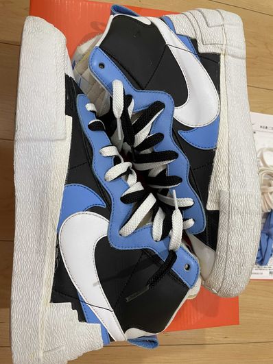 sacai × NIKE BLAZER MID "BLACK / BLUE"