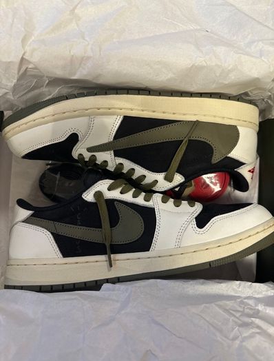 Travis Scott × Nike Women's Air Jordan 1 Low OG "Medium Olive"
