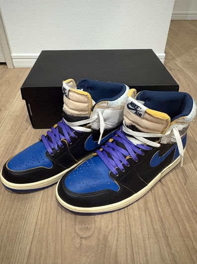 fragment design × UNION × Nike Air Jordan 1 High OG "Sport Royal"
