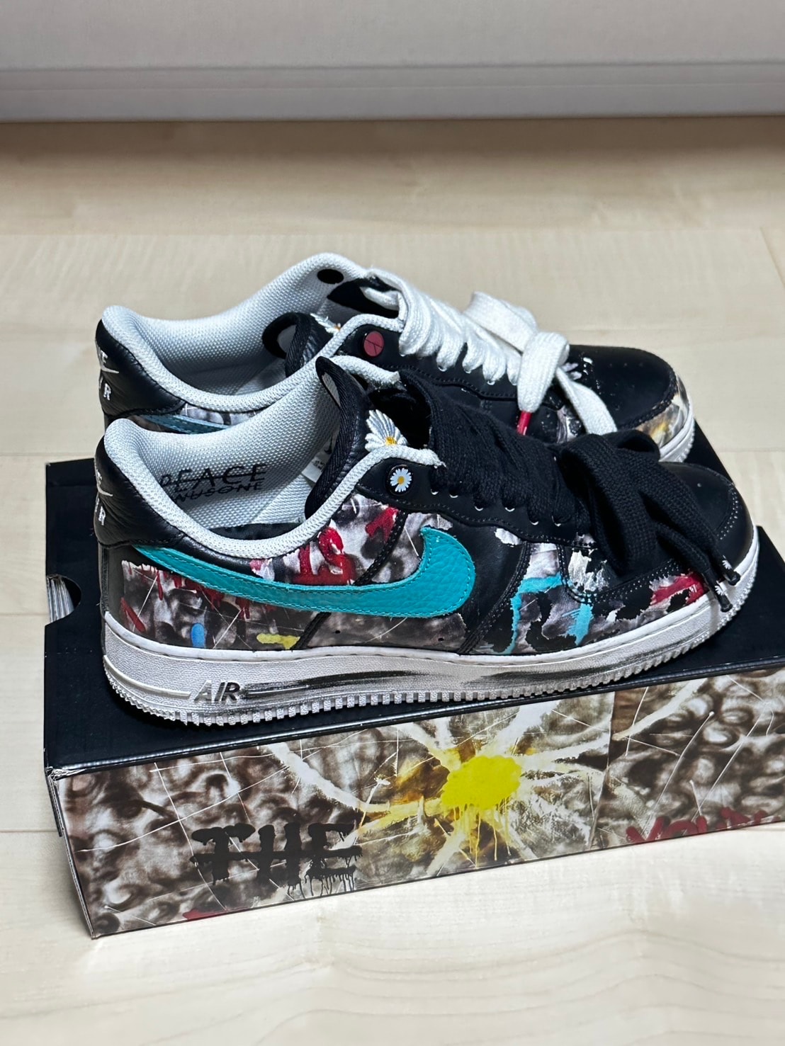 ピースマイナスワン × ナイキ エアフォース1 ロー '07 パラノイズ3.0 "ブラック アンド マルチカラー" / ジードラゴン