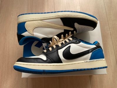 Travis Scott × fragment design × Nike Air Jordan 1 Low OG SP "Military Blue"
