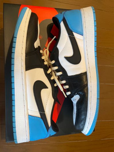 Nike Air Jordan 1 Low OG "Black and Dark Powder Blue/UNC"