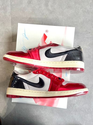 Trophy Room × Nike Air Jordan 1 Low OG "Sail and Varsity Red"