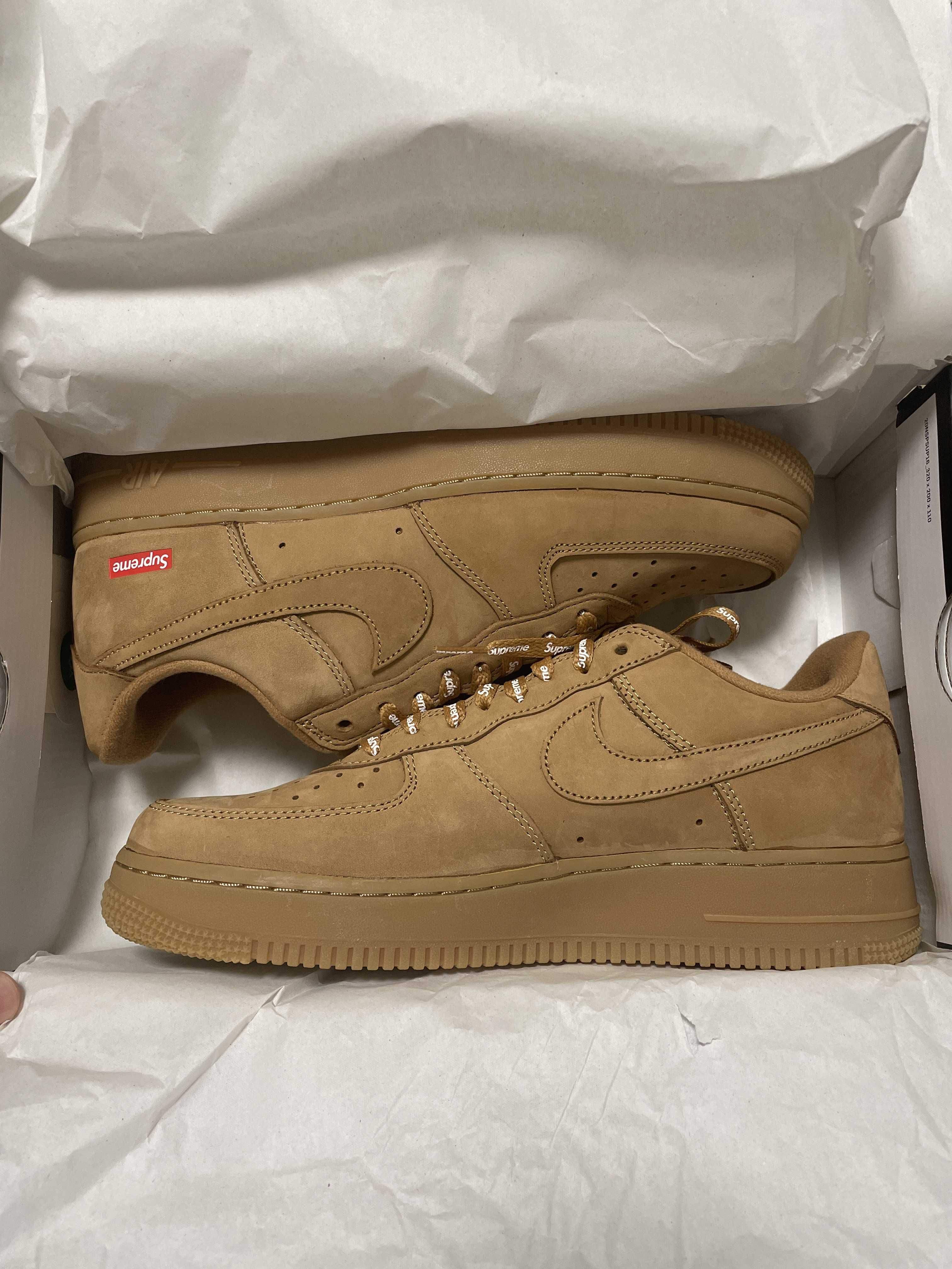 Supreme × Nike Air Force 1 Low "Flax/Wheat"
