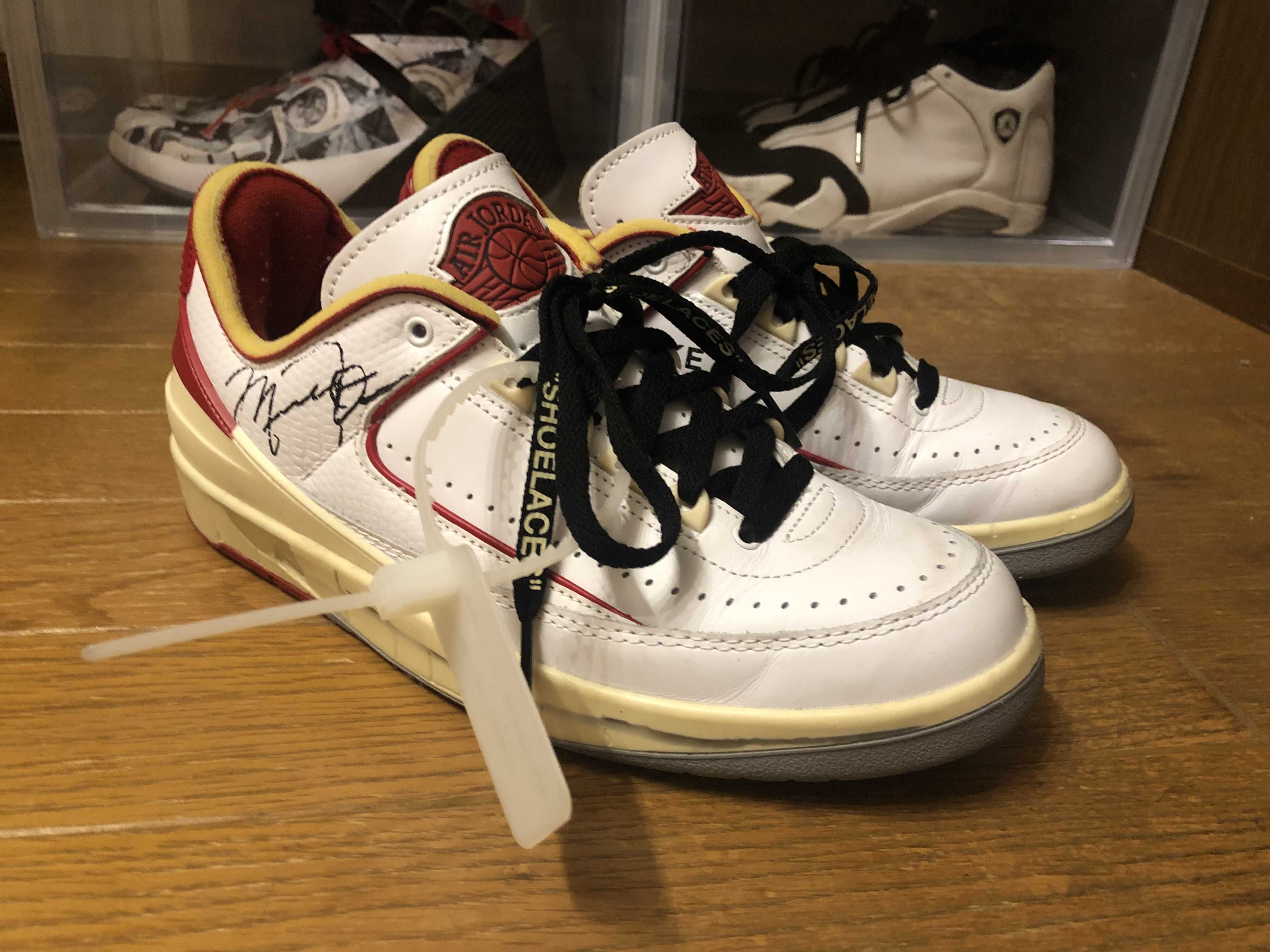 Off-White × Nike Air Jordan 2 Low "White and Varsity Red"
