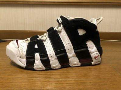 NIKE AIR MORE UPTEMPO "WHITE/BLACK/UNIVERSITY RED"(2020)