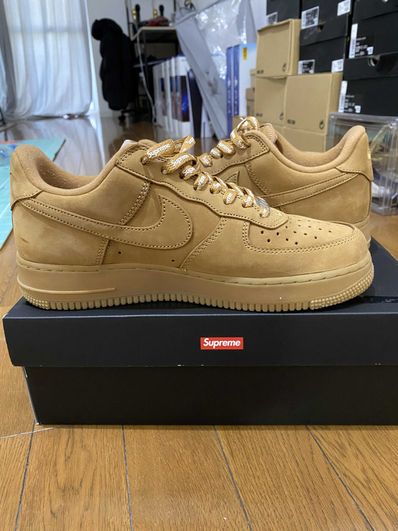 Supreme × Nike Air Force 1 Low "Flax/Wheat"