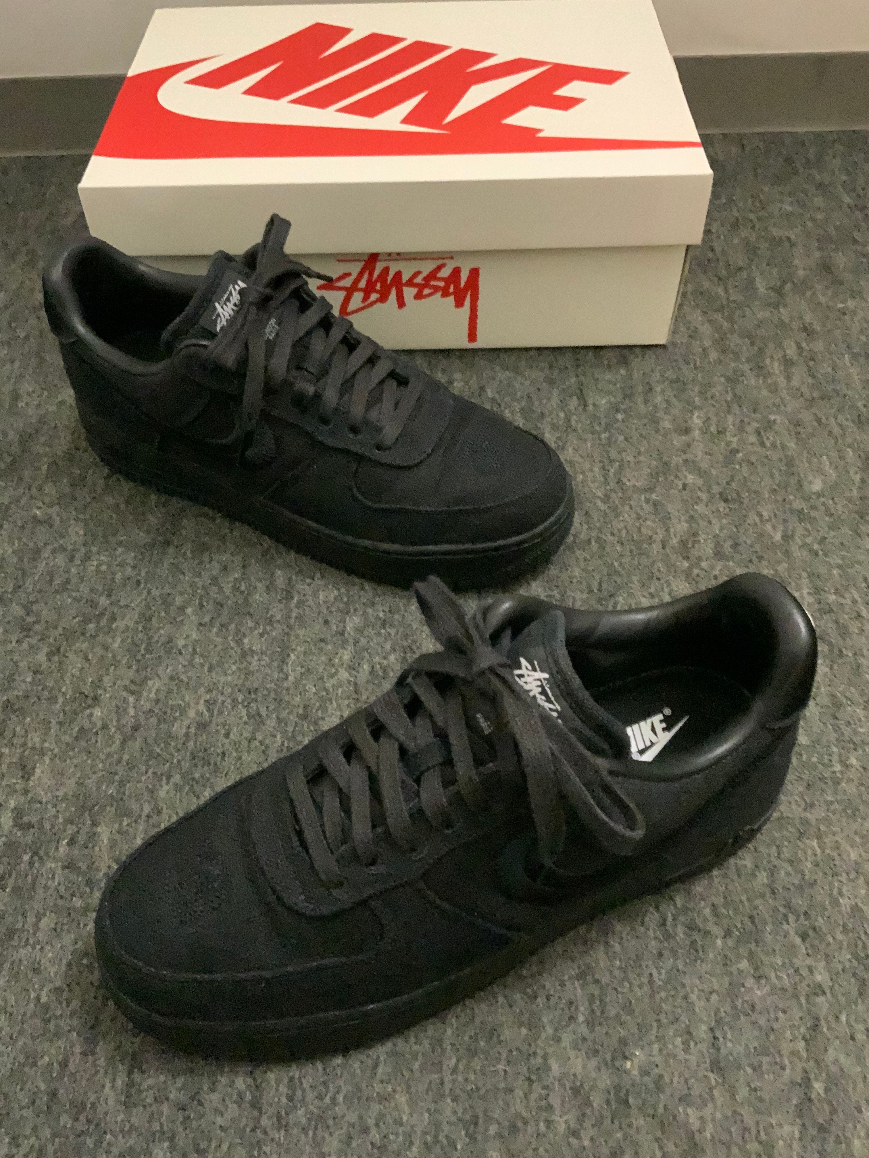 Stussy × Nike Air Force 1 Low "Triple Black"