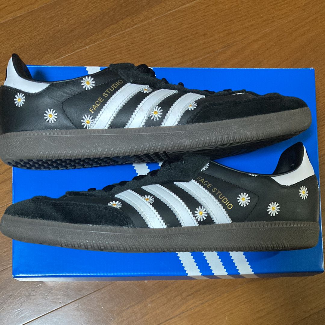 atmos × FACE × adidas Samba "Core Black/Footwear White"