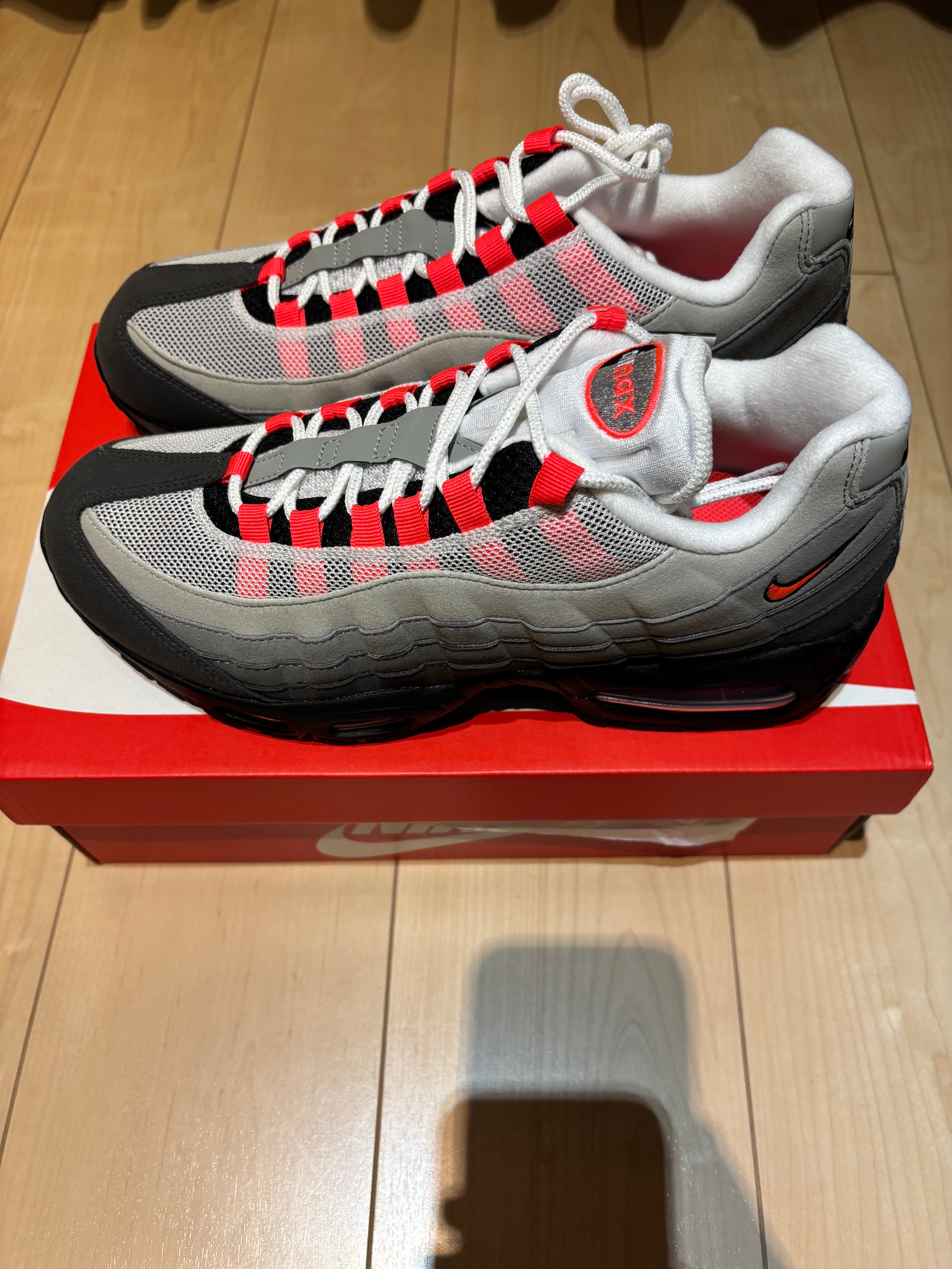 Nike Air Max 95 OG Big Bubble "Medium Ash/Solar Red"