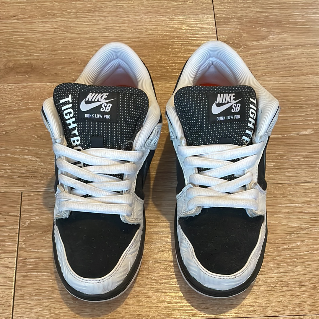 TIGHTBOOTH × Nike SB Dunk Low Pro QS "Black and White"