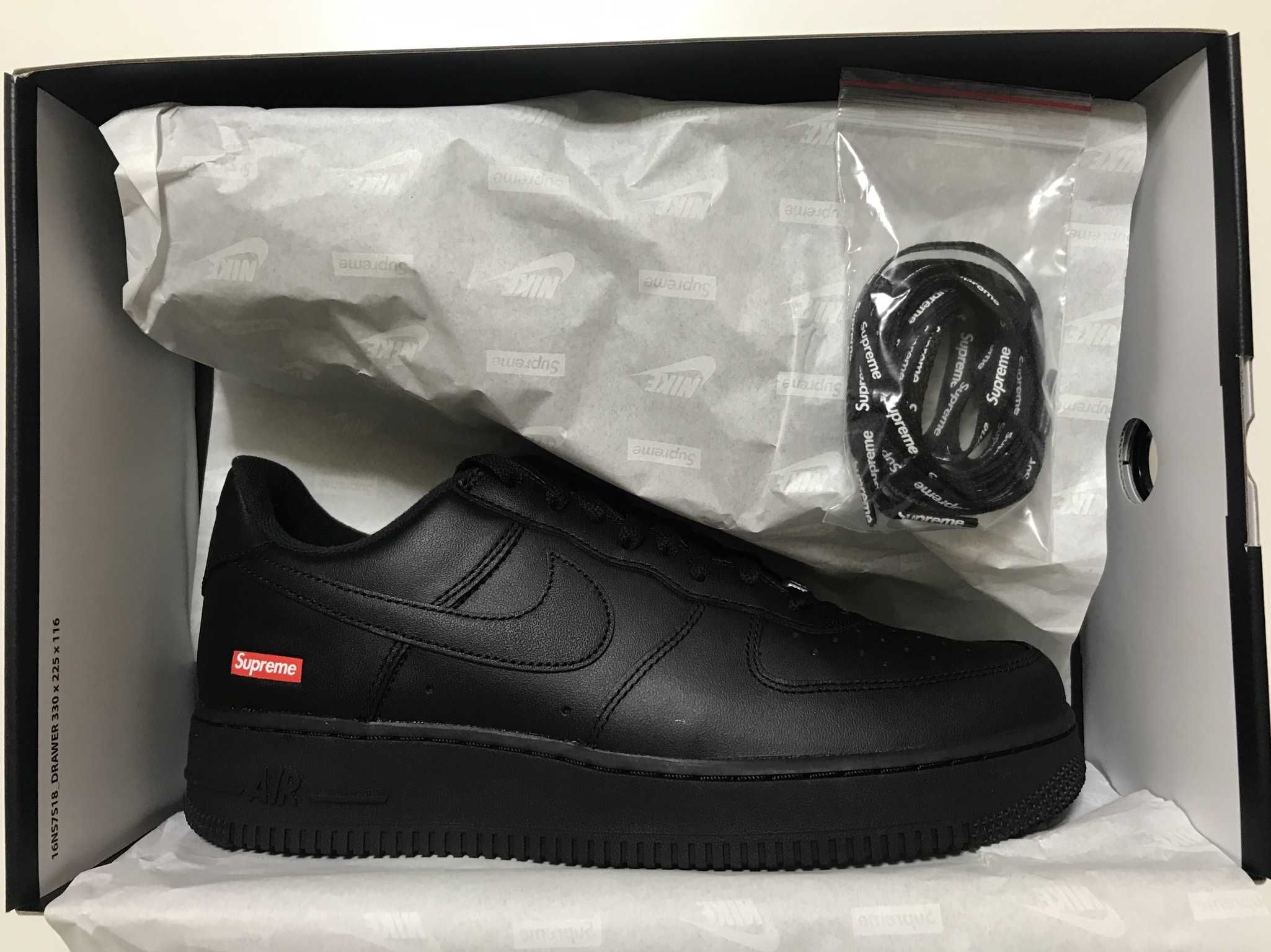 Supreme × Nike Air Force 1 Low "Black"