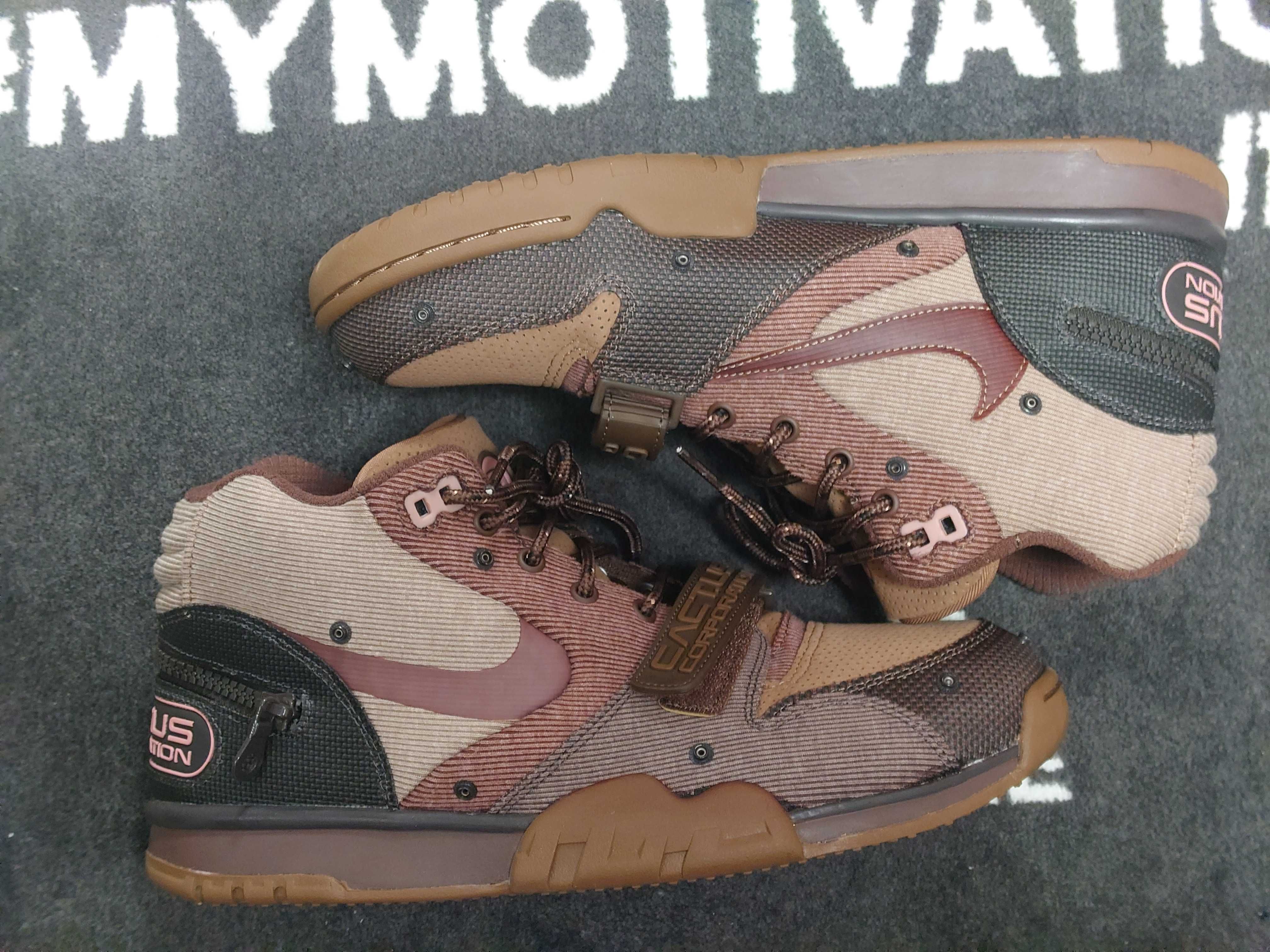 Travis Scott x Nike Air Trainer 1 SP "Archaeo Brown and Rust Pink"