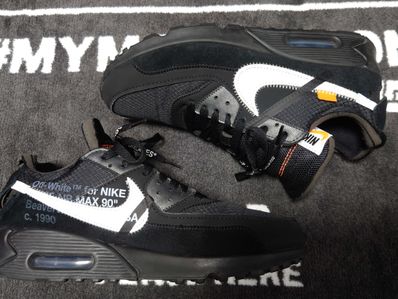 Off-White × Nike Air Max 90 "Black/Black-Cone-White"