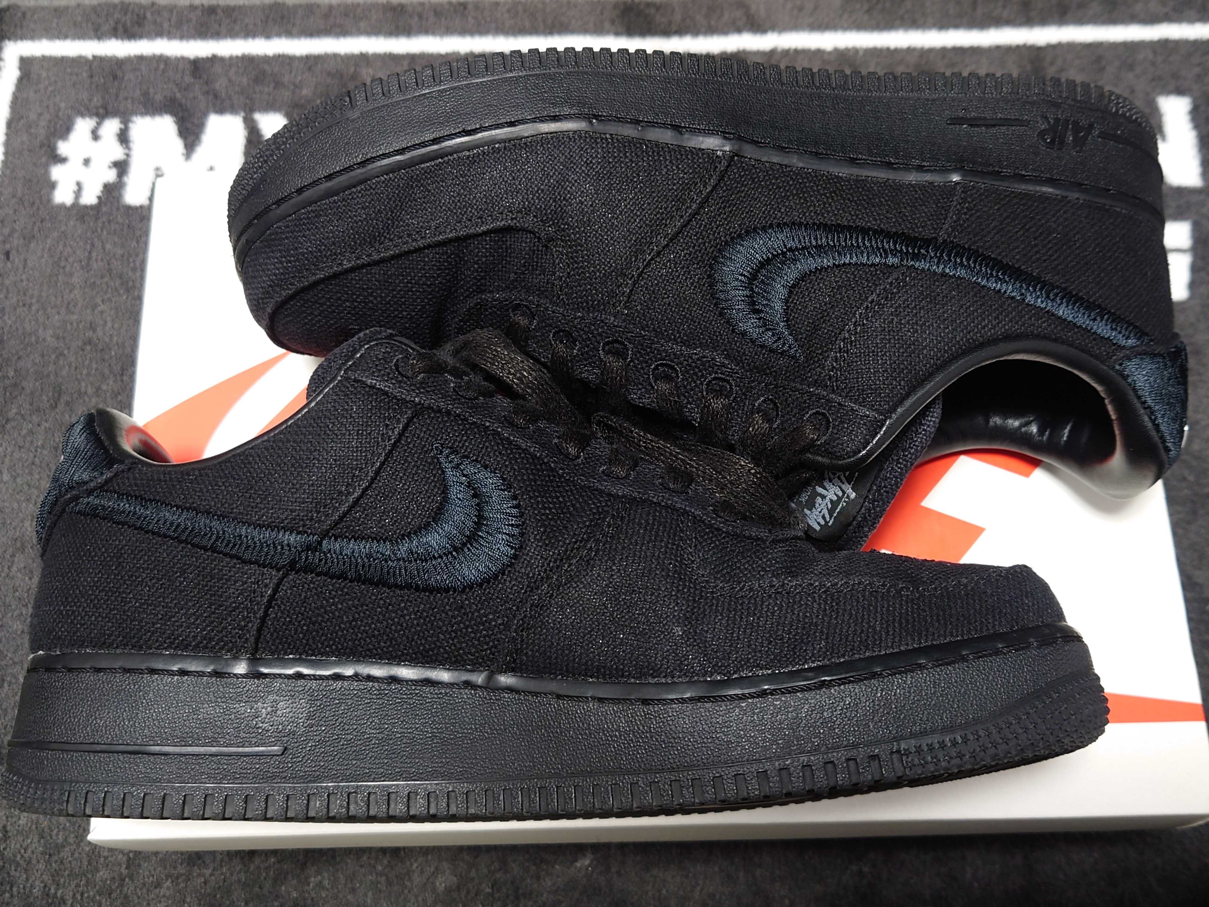 Stussy × Nike Air Force 1 Low "Triple Black"