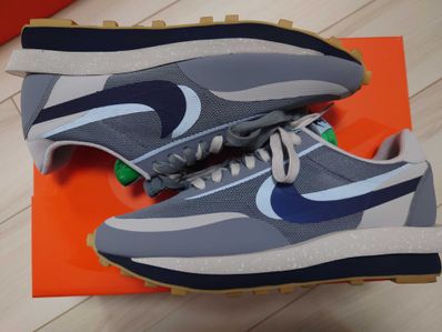 CLOT × Sacai × Nike LD Waffle "Grey Obsidian/Cool Grey"
