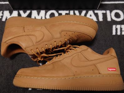 Supreme × Nike Air Force 1 Low "Flax/Wheat"