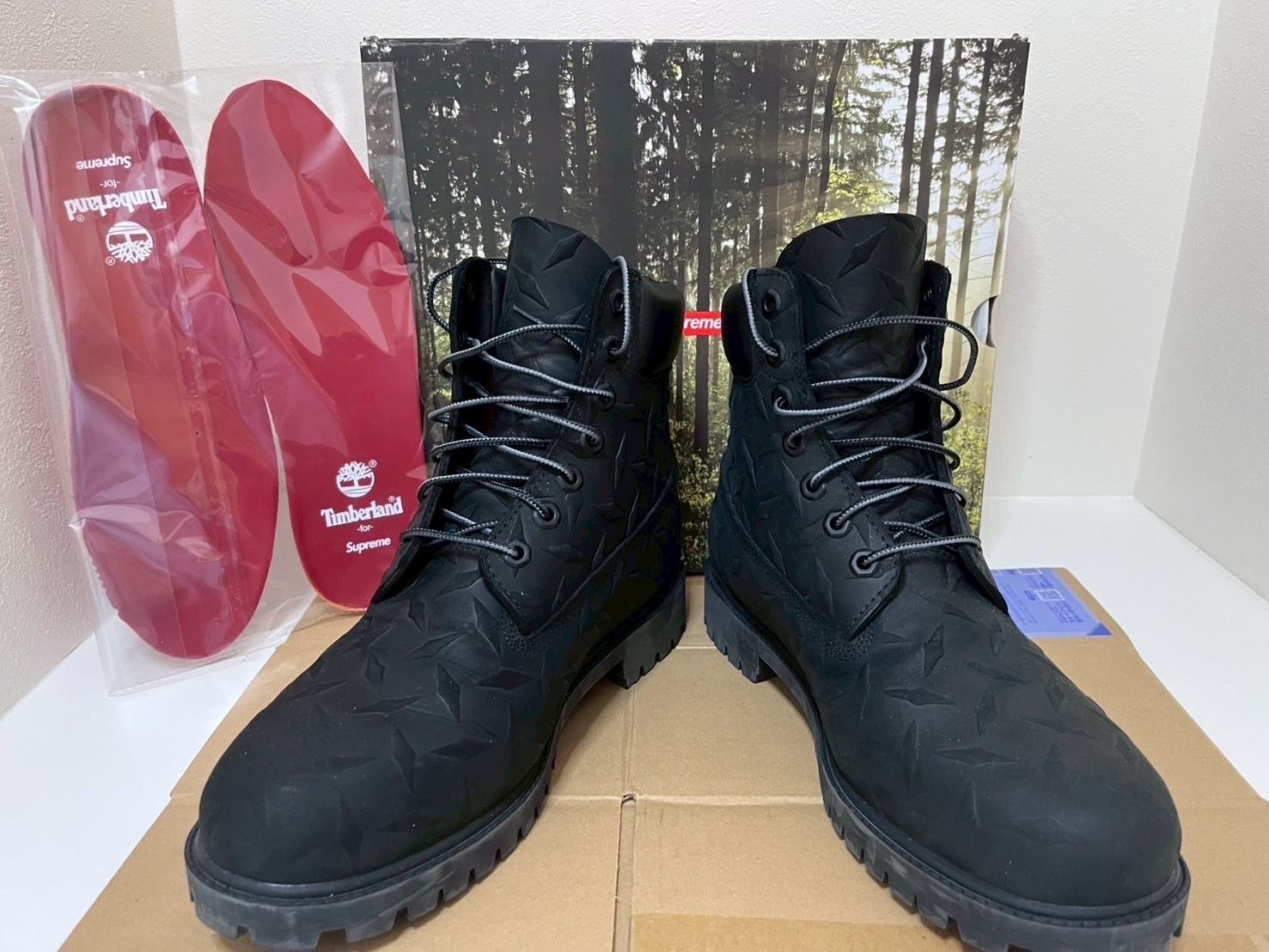 Supreme × Timberland Diamond Plate 6inch Premium Waterproof Boot "Black"