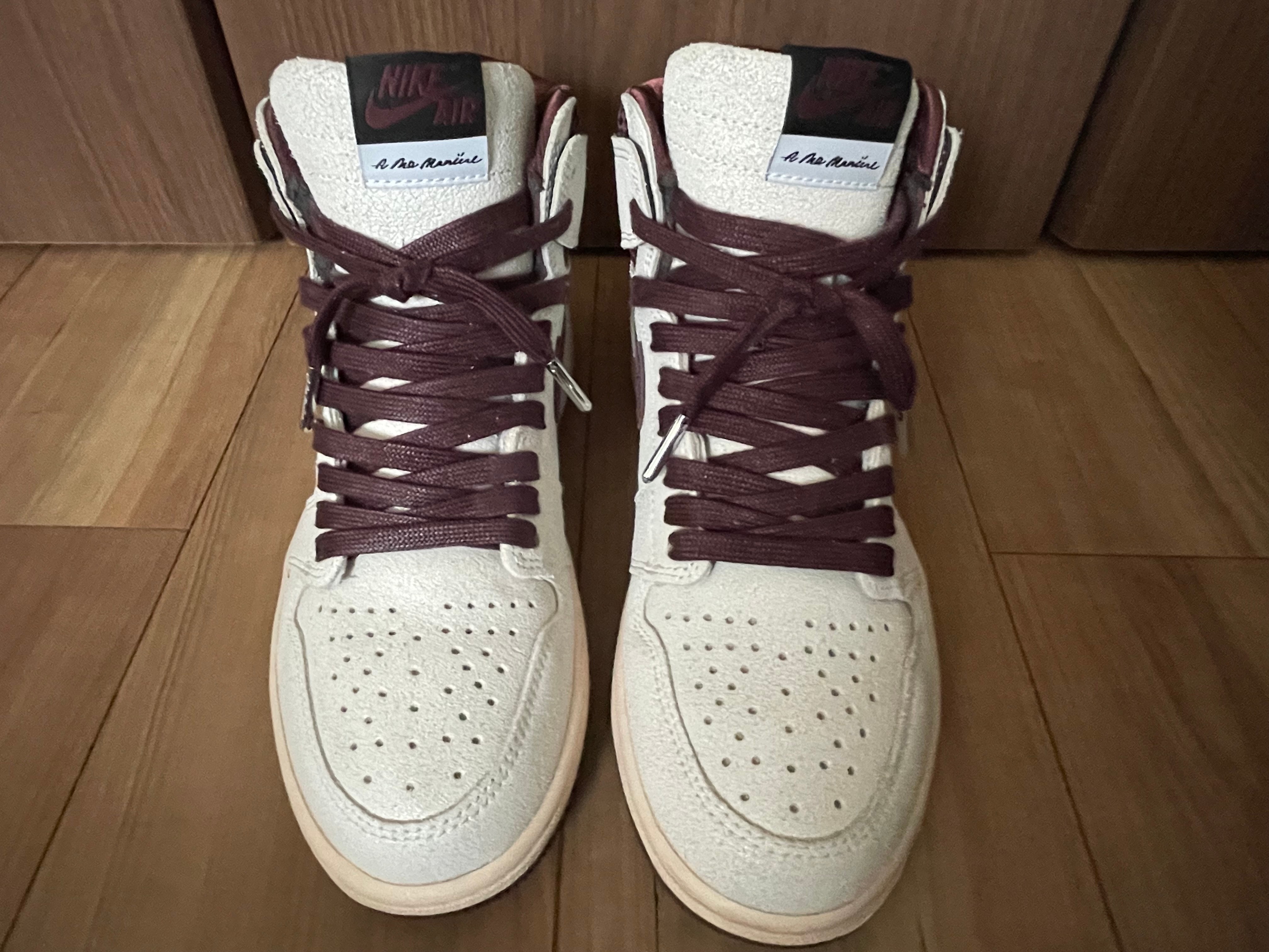 A Ma Maniere × Nike Air Jordan 1 Retro High OG "Sail and Burgundy"