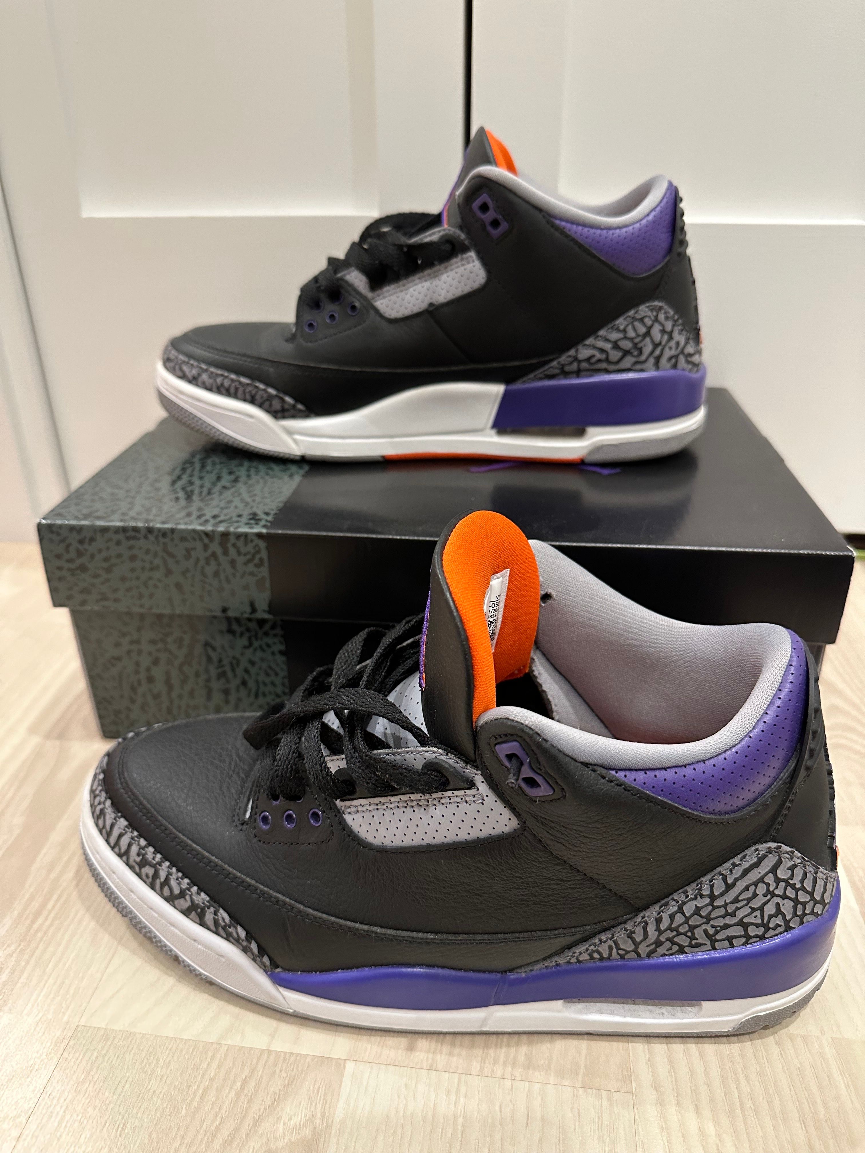 Nike Air Jordan 3 Retro "Black/Court Purple"