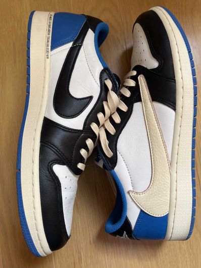 Travis Scott × fragment design × Nike Air Jordan 1 Low OG SP "Military Blue"