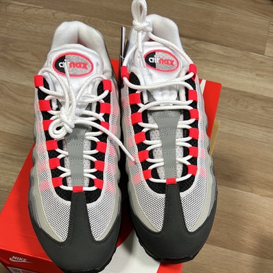 Nike Air Max 95 OG Big Bubble "Medium Ash/Solar Red"