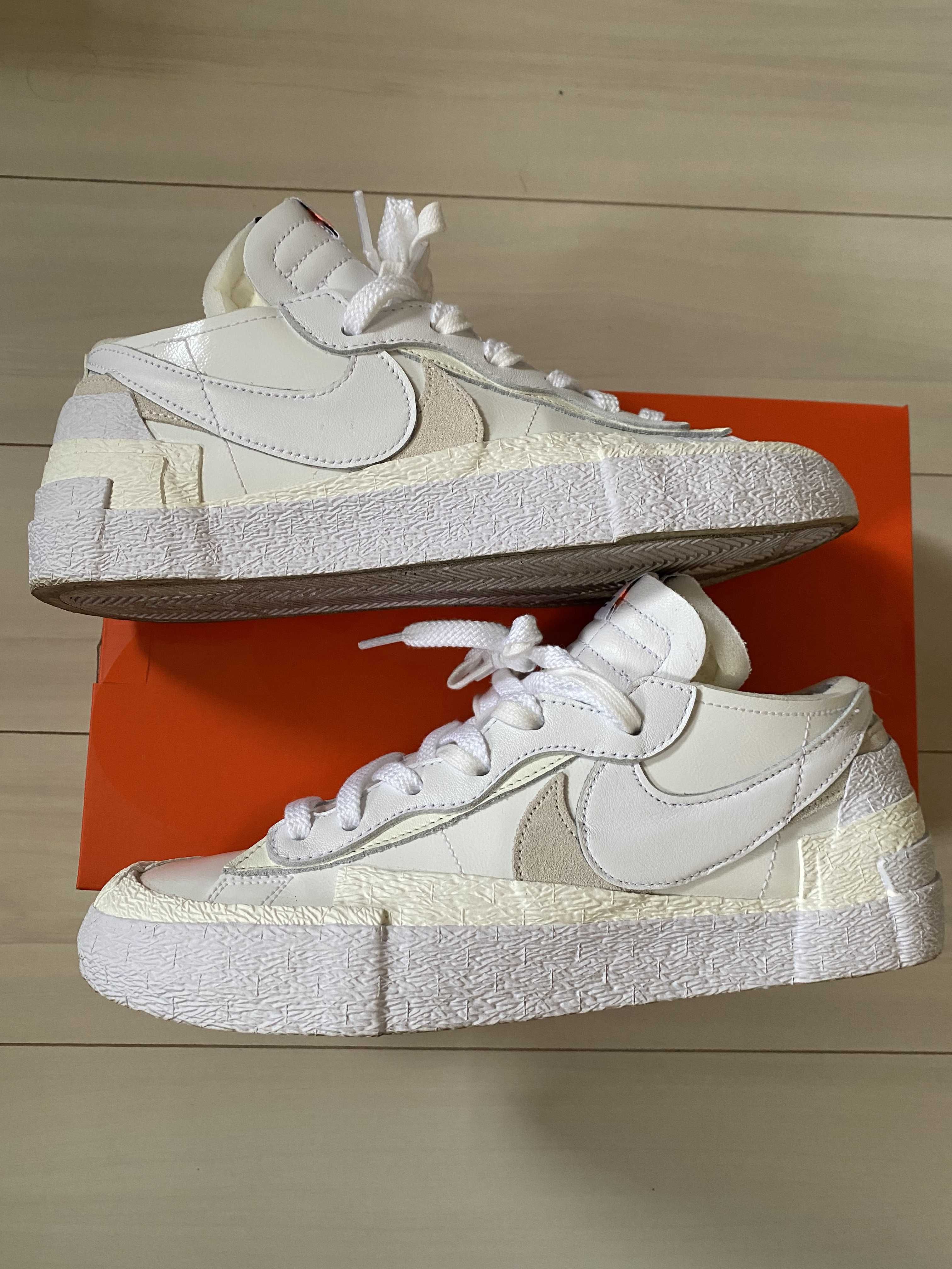 sacai × Nike Blazer Low "White Patent Leather"