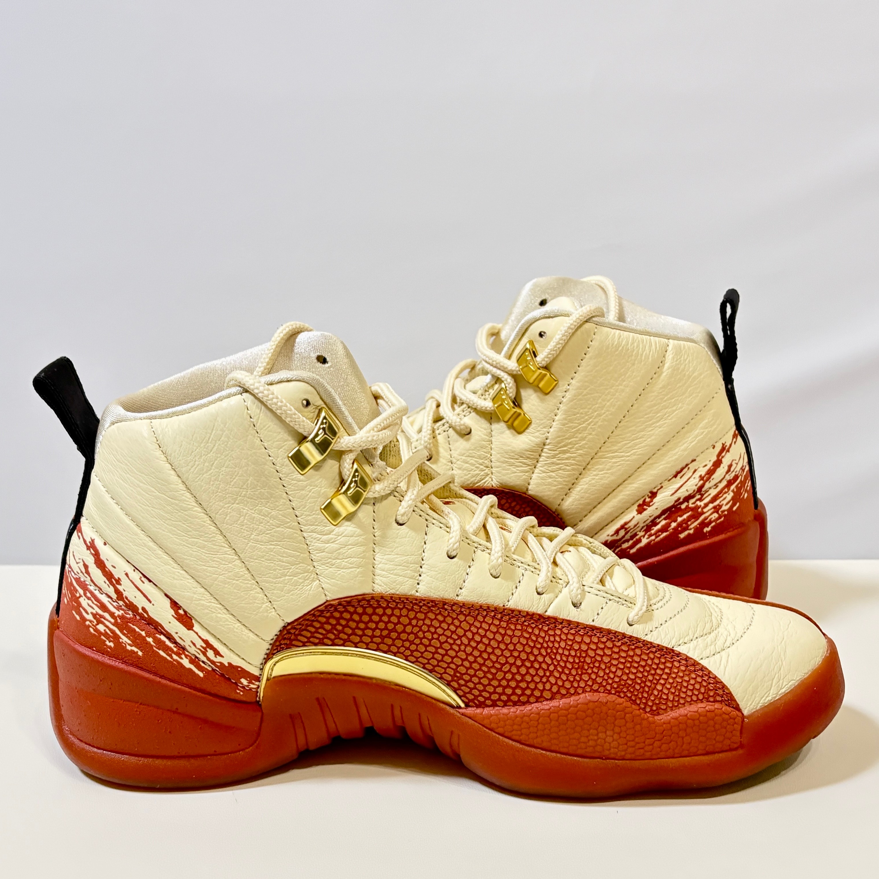 Eastside Golf × Nike Air Jordan 12 "Muslin/Black Burnt Sunrise"