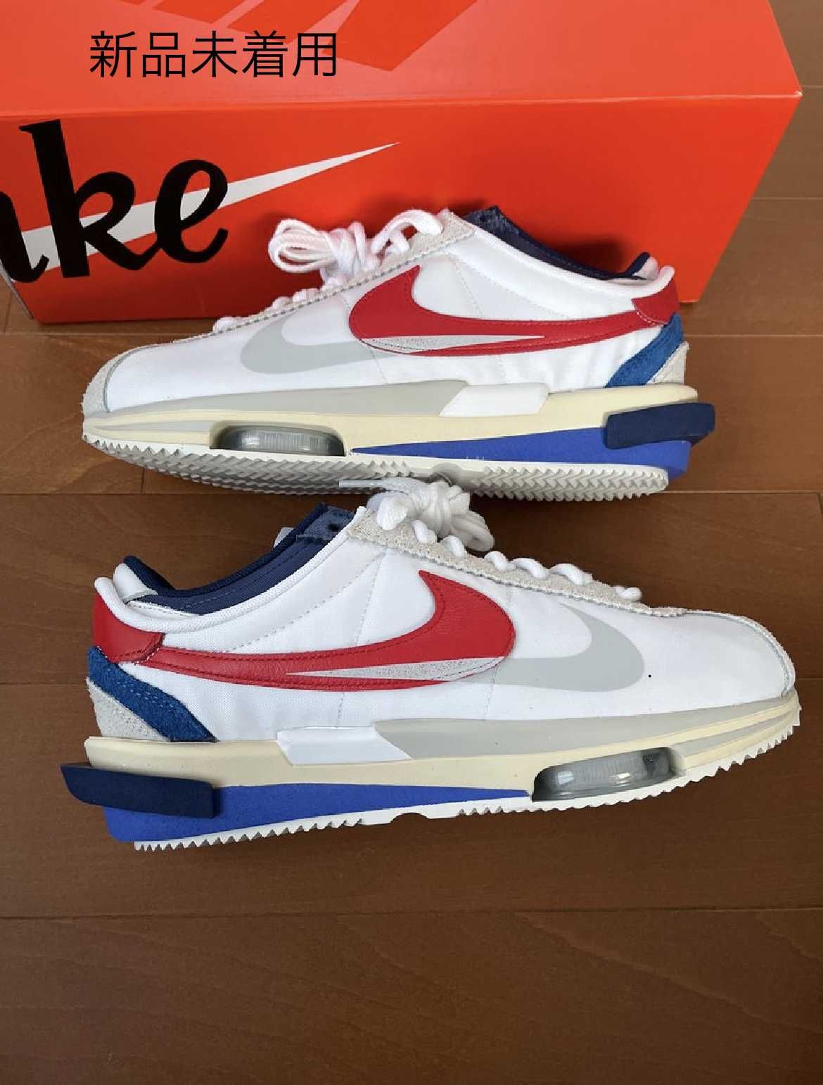 sacai × Nike Zoom Cortez "White and University Red"