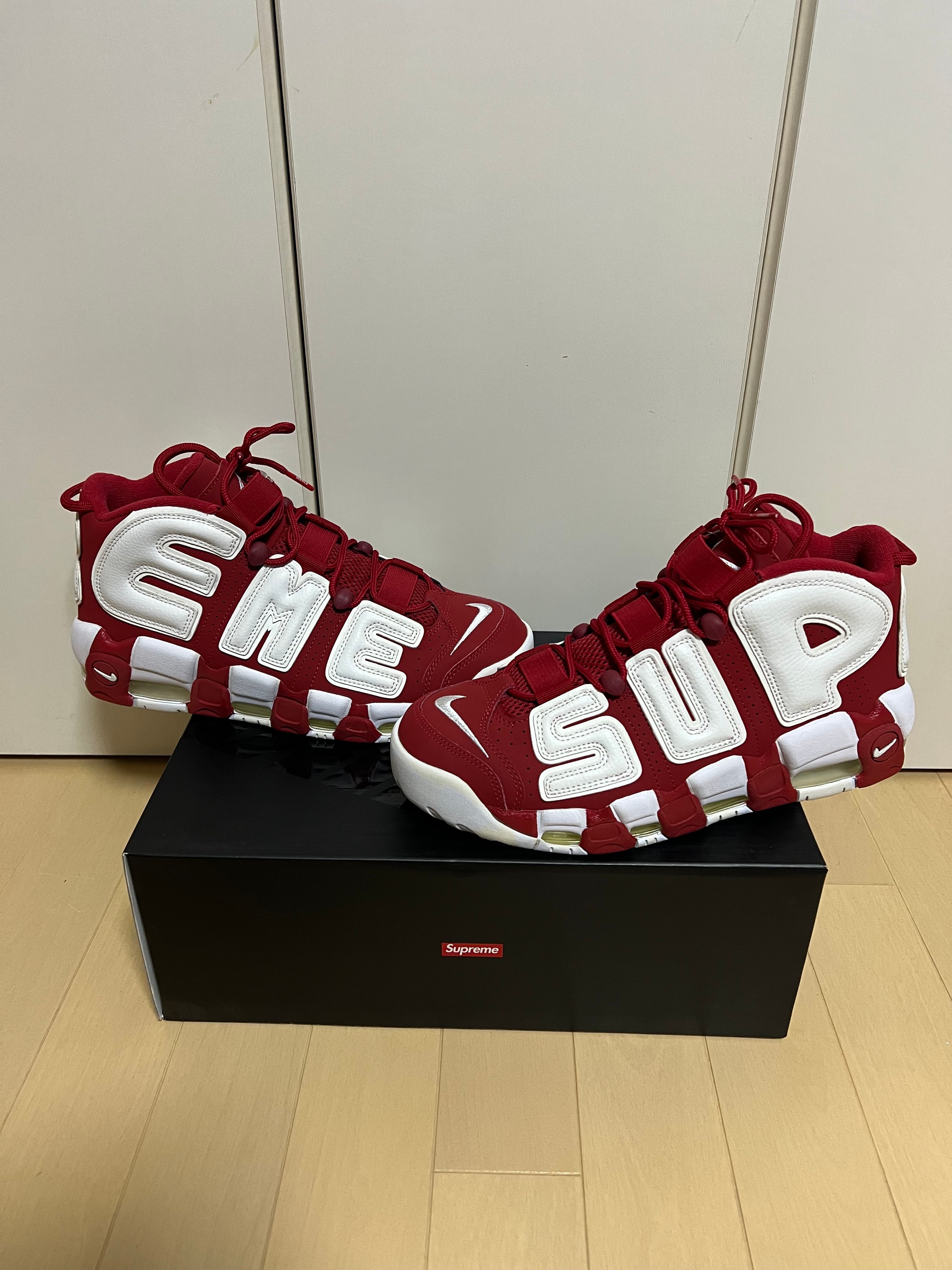 Supreme × Nike Air More Uptempo "White/Red"