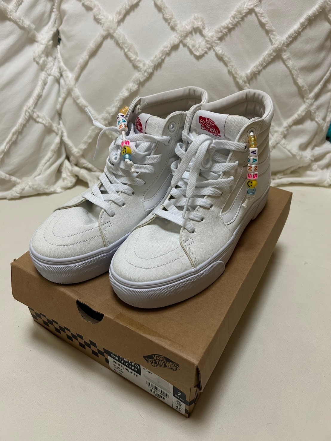 バンズ スケートハイ CHKY "ホワイト" (V38CF CHM CHKY)