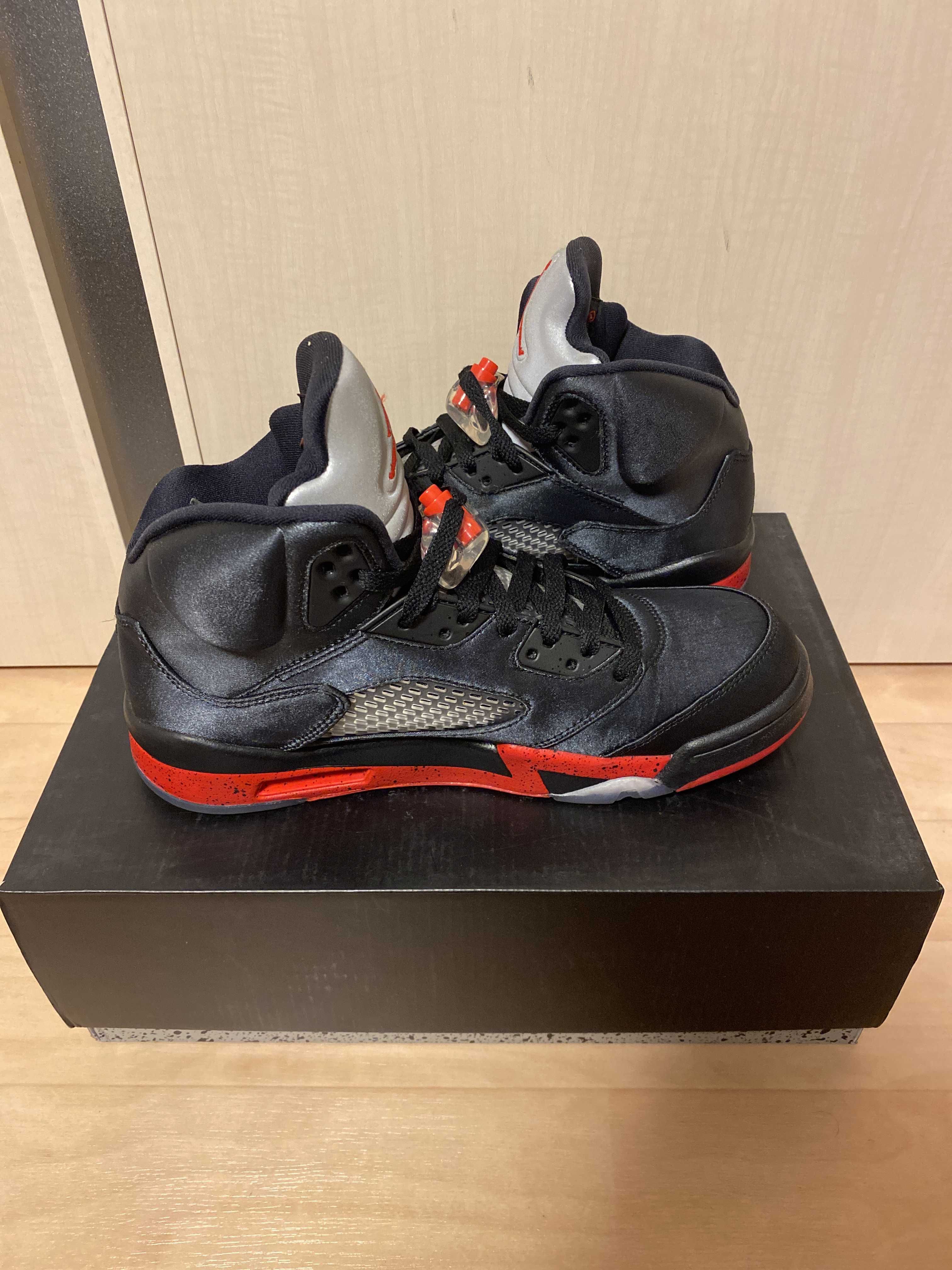 Air Jordan 5 Satin "Bred"