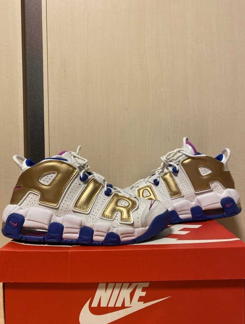 Nike GS Air More Uptempo "White/Gold/Blue"