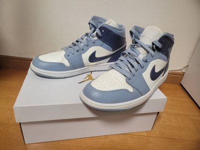 Nike Women's Air Jordan 1 Mid "White/Diffused Blue"