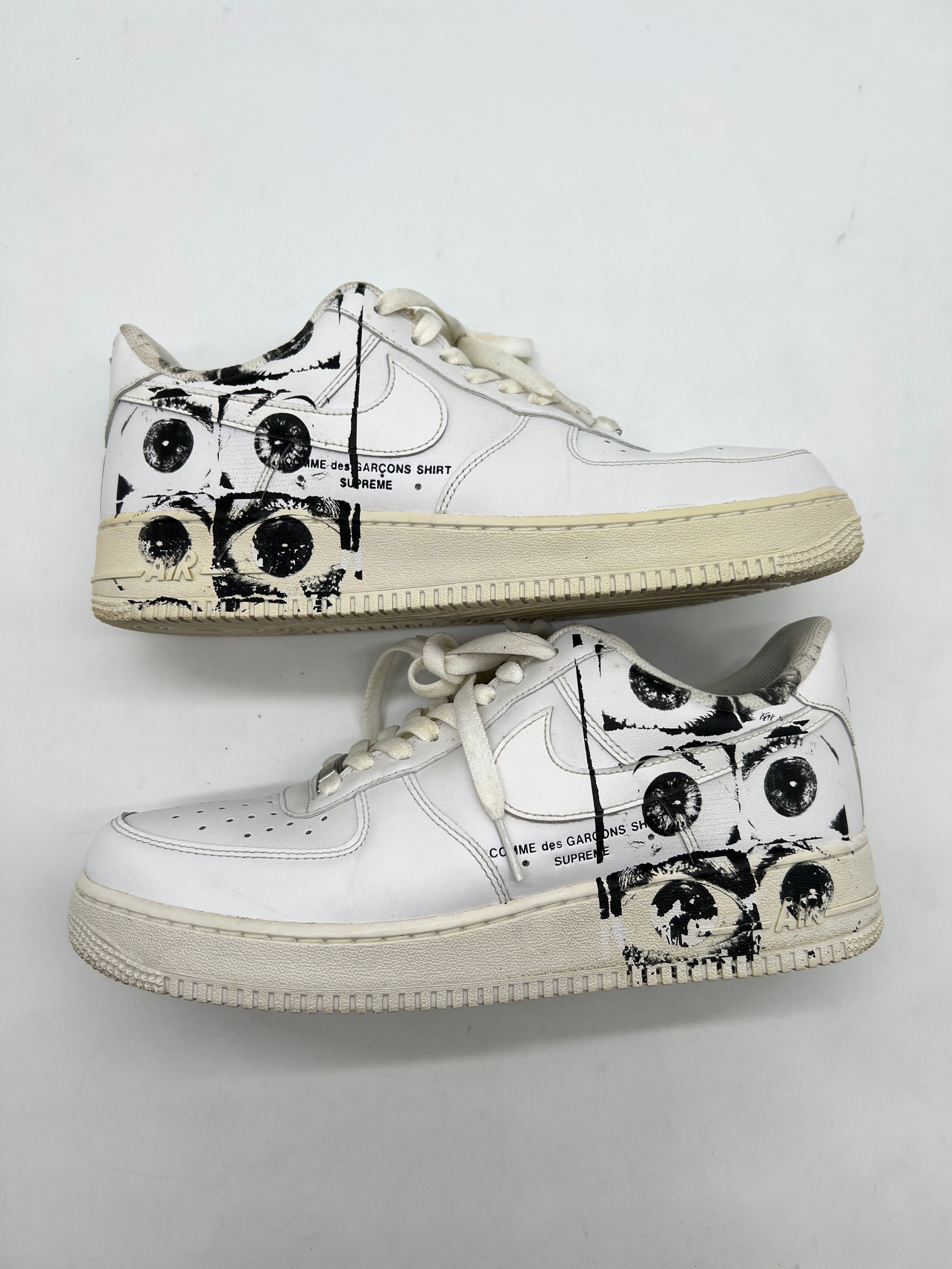 Supreme × COMME des GARCONS SHIRT × Nike Air Force 1 Low "White"