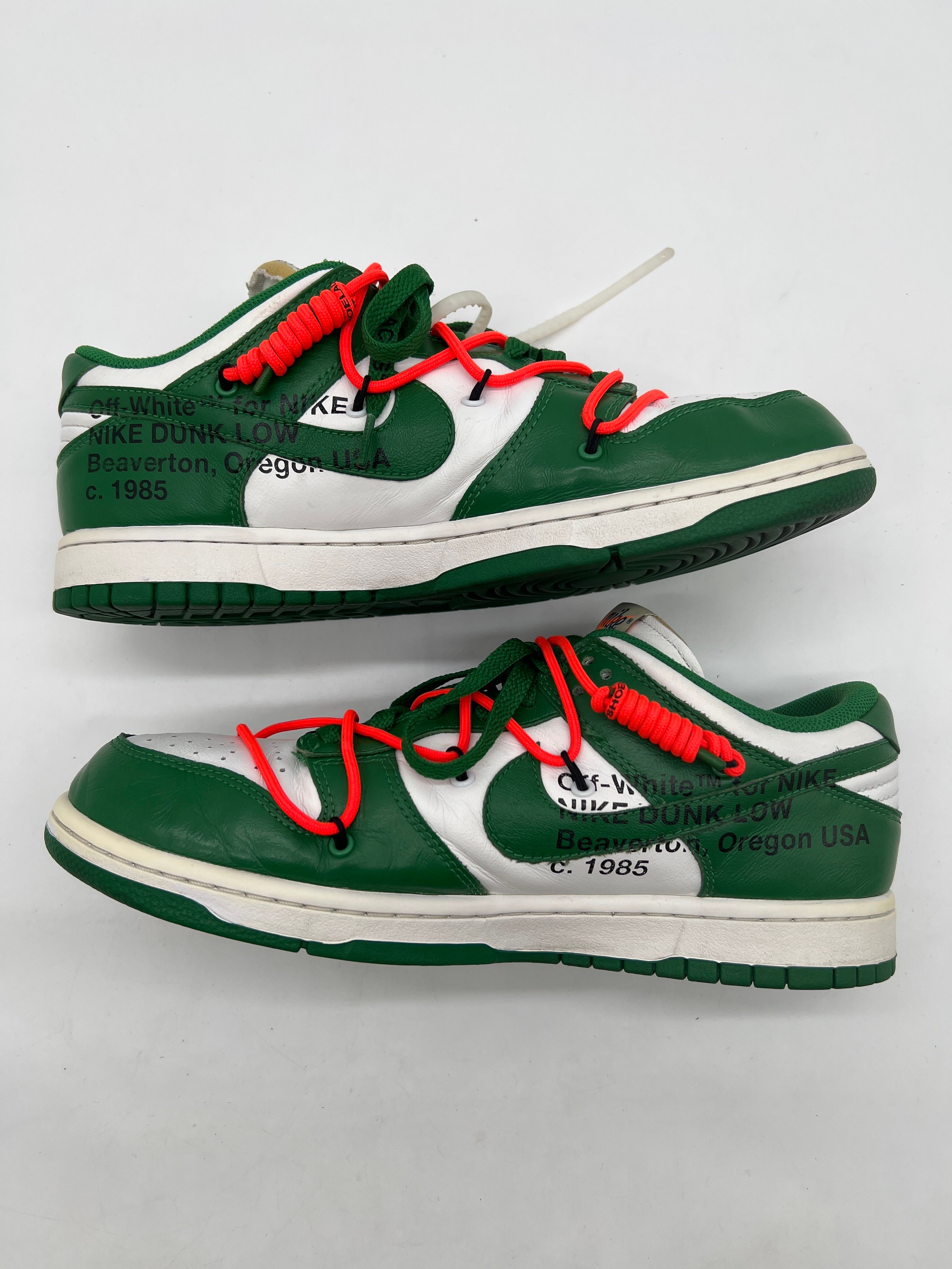 Off-White × Nike Dunk Low "White/Pine Green"