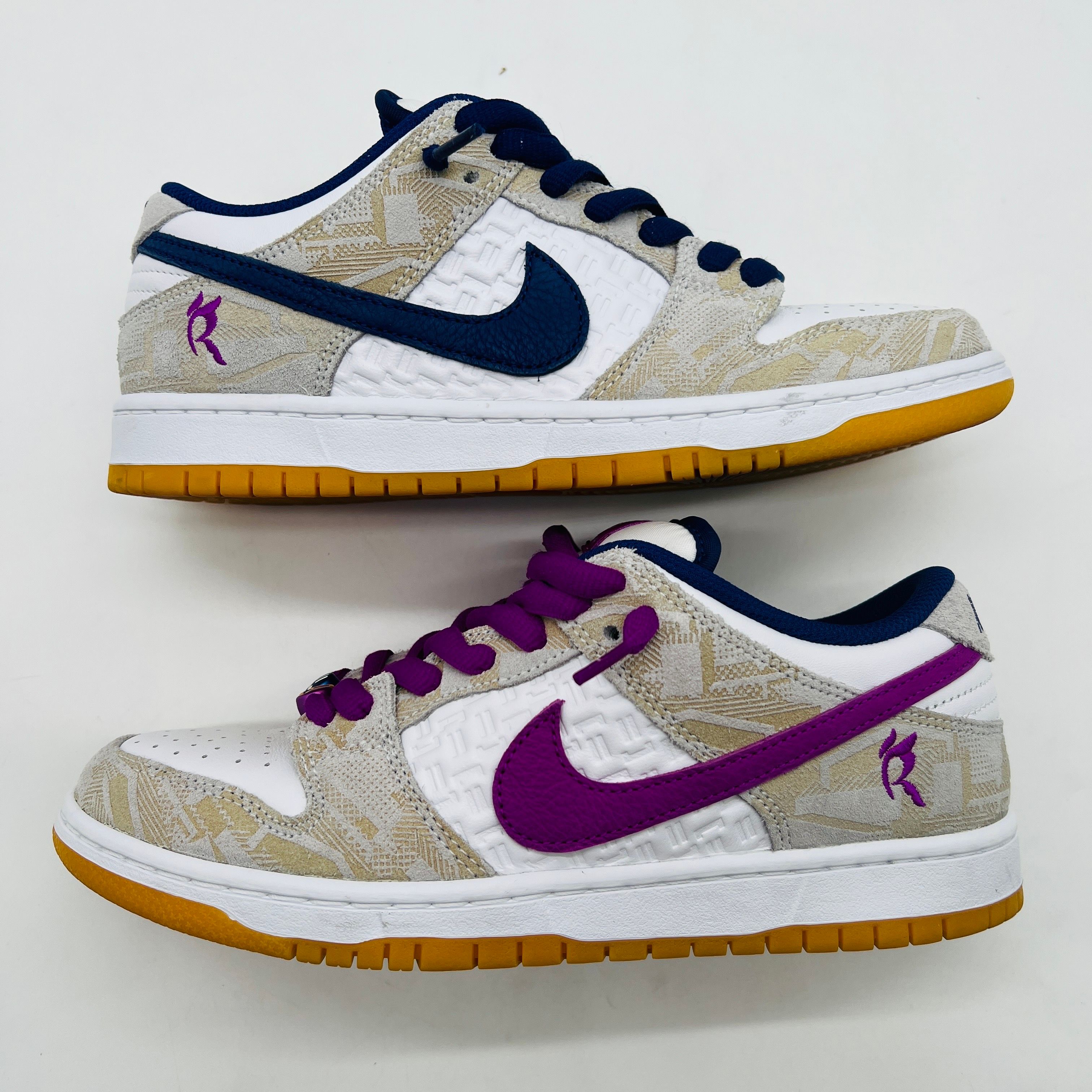 Rayssa Leal × Nike SB Dunk Low PRM "Pure Platinum and Vivid Purple"