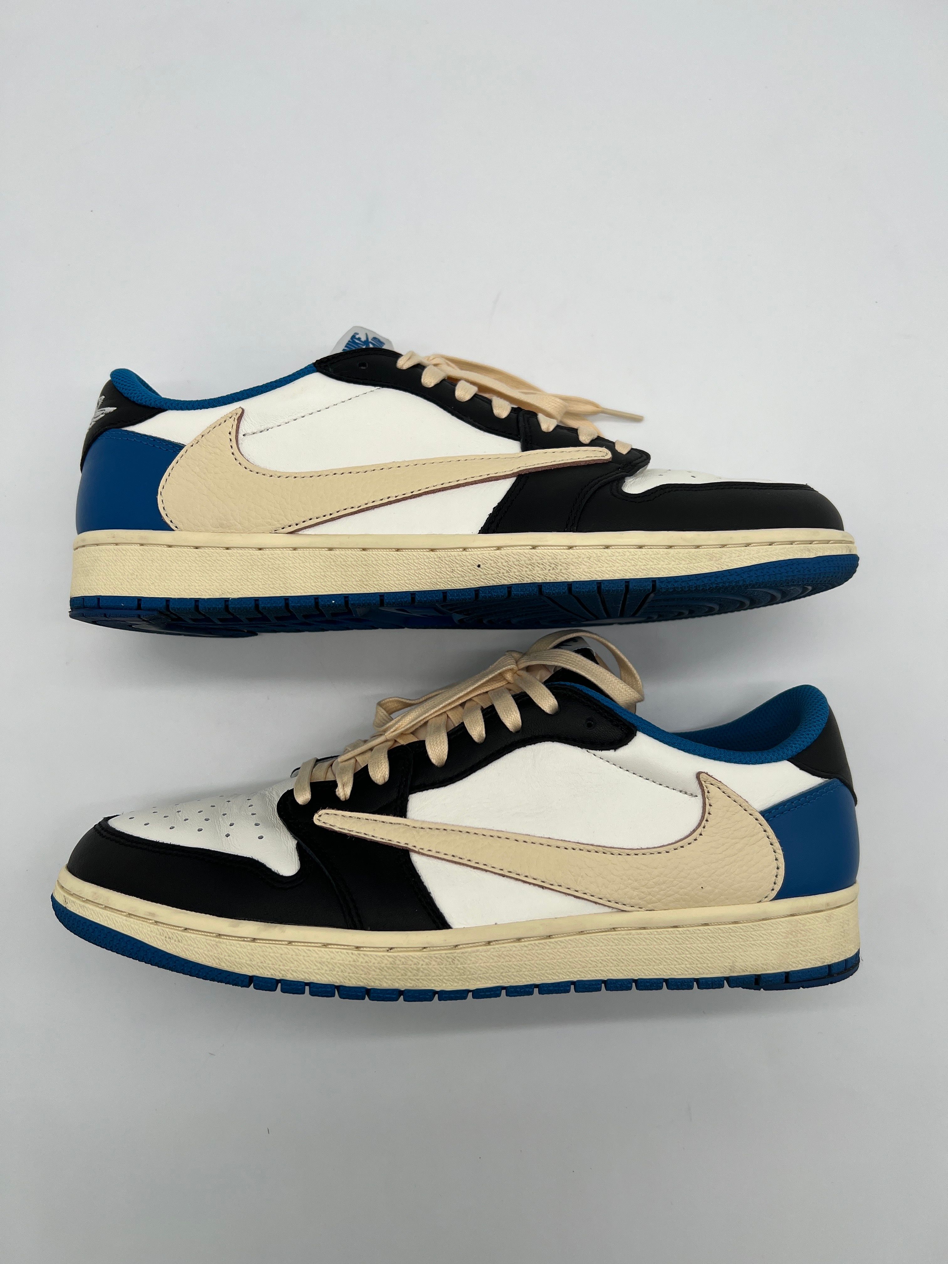 Travis Scott × fragment design × Nike Air Jordan 1 Low OG SP "Military Blue"