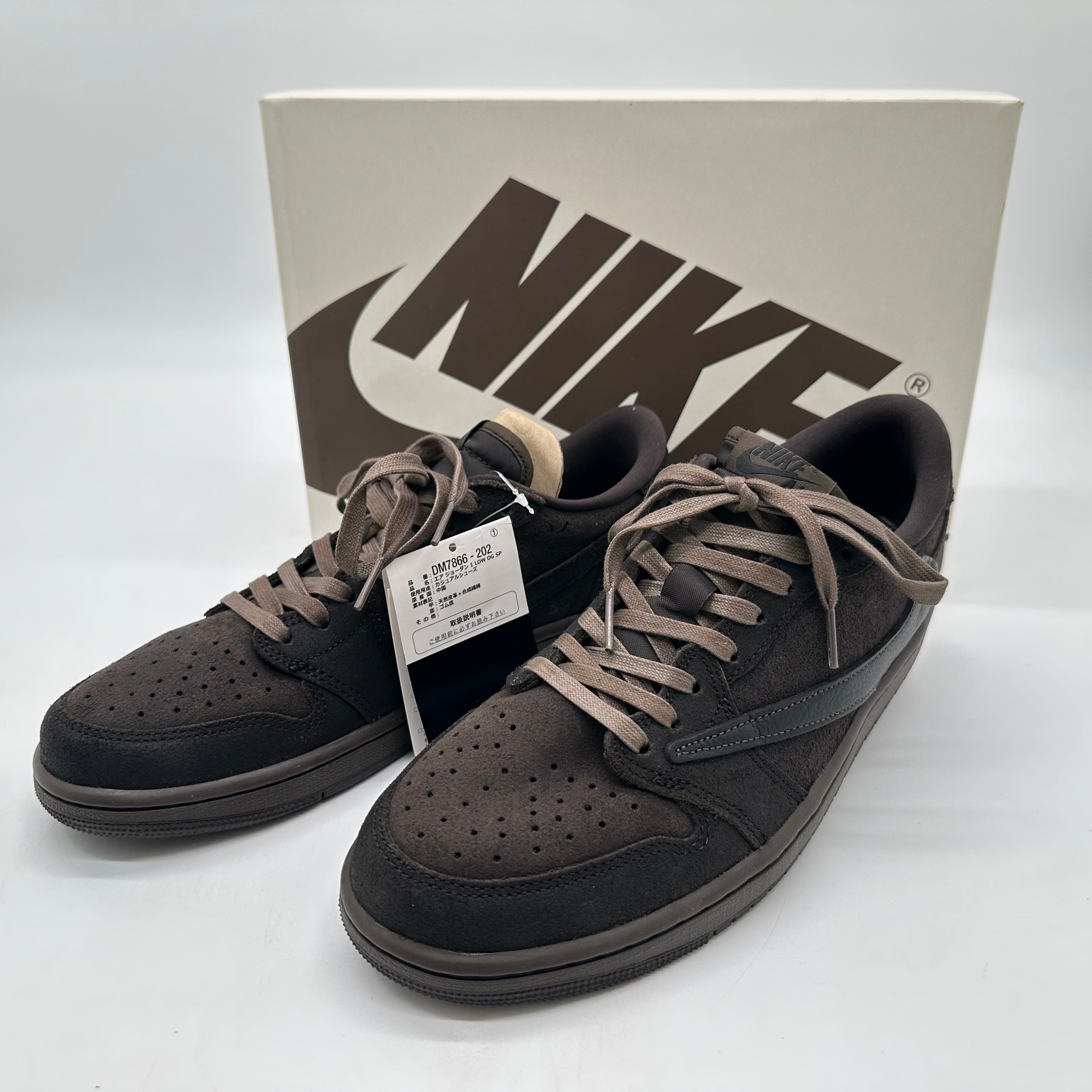 Travis Scott × Nike Air Jordan 1 Low OG SP "Velvet Brown and Dark Mocha"