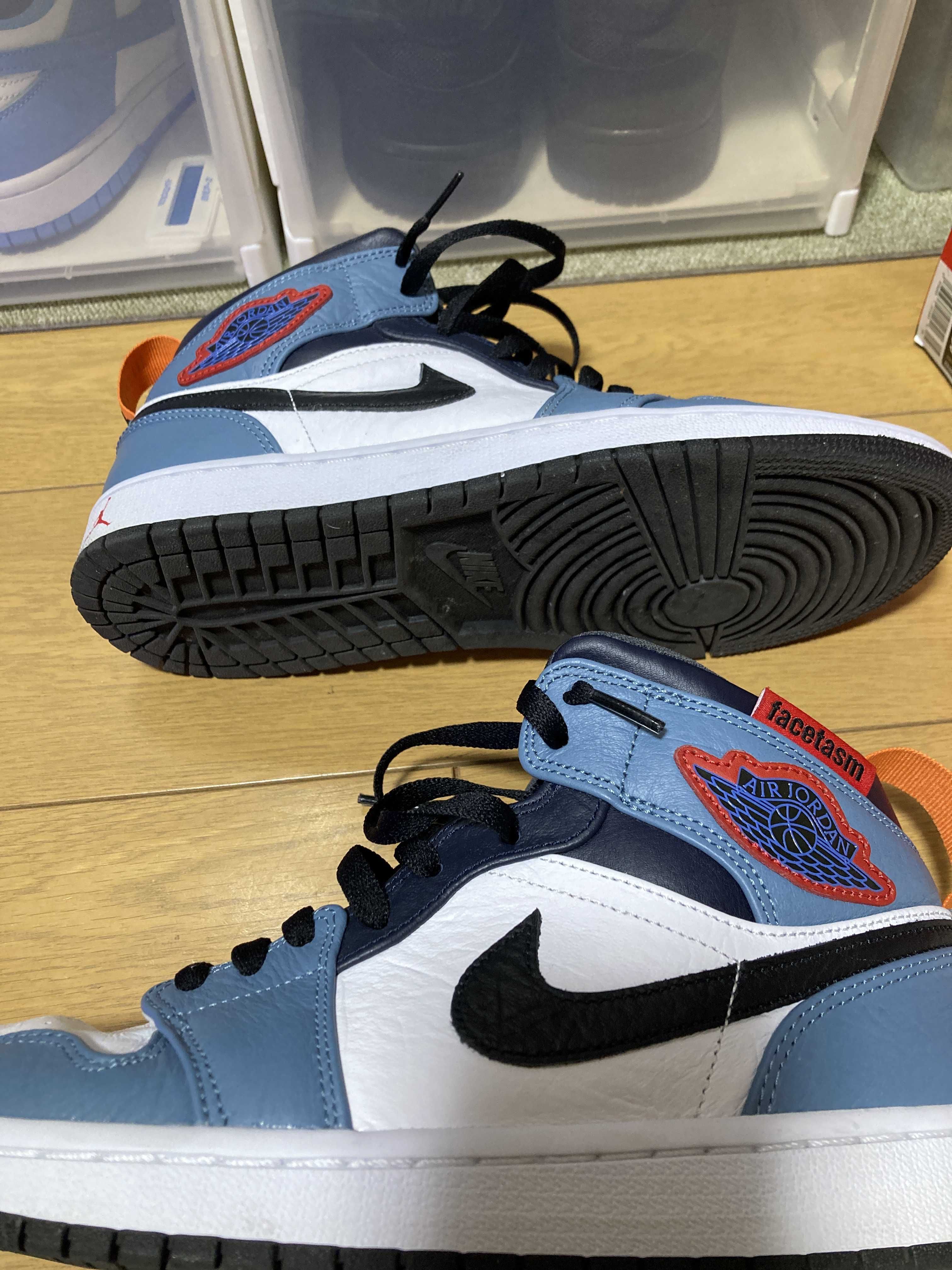 FACETASM × Nike Air Jordan 1 Mid "White/Navy"