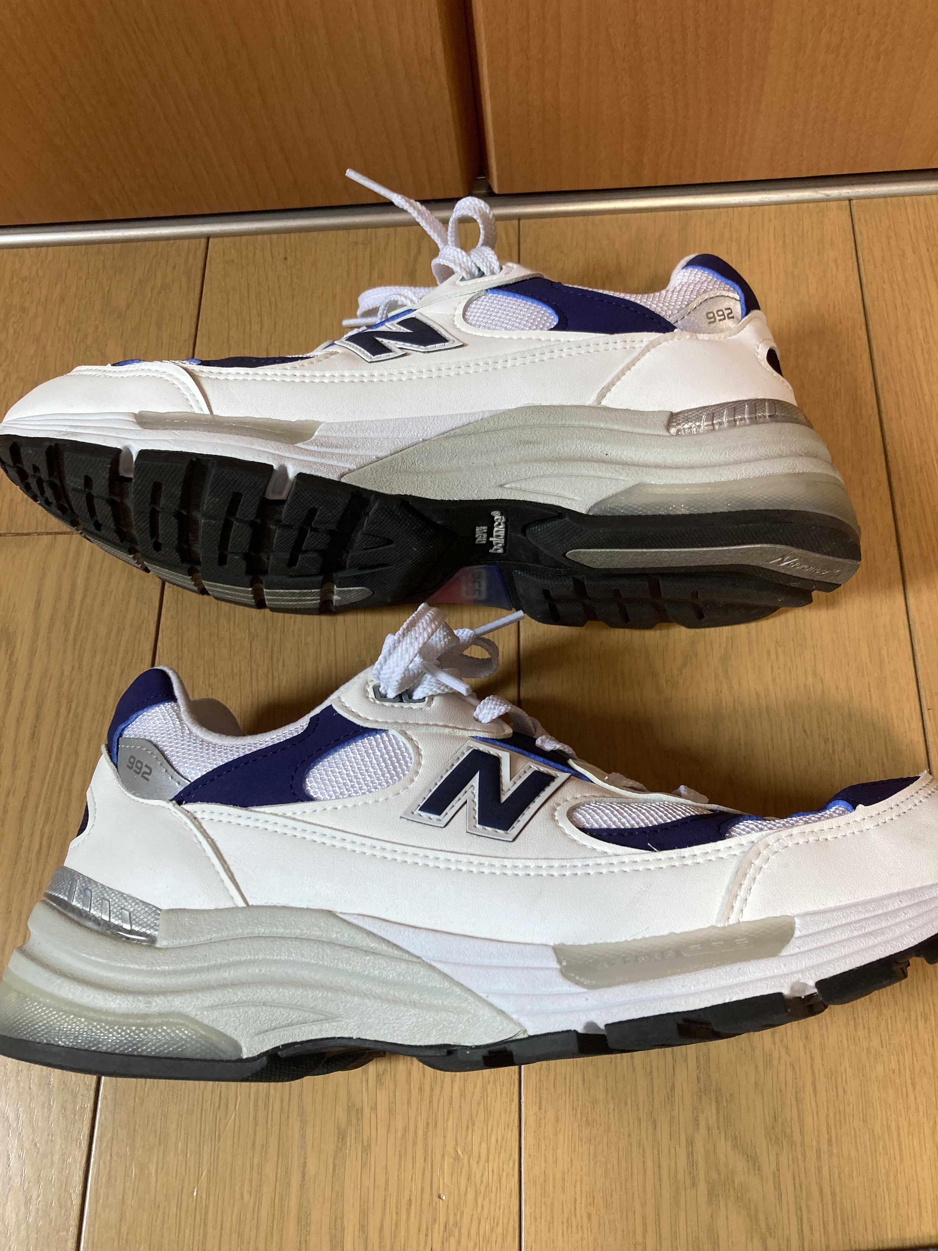 New Balance 992 Made in USA "White Navy"