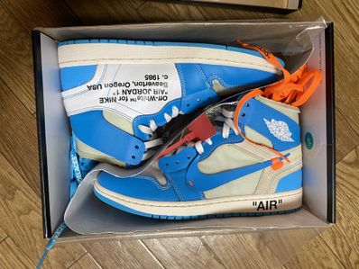 Off-White × Nike Air Jordan 1 High UNC "White/Dark Powder Blue"