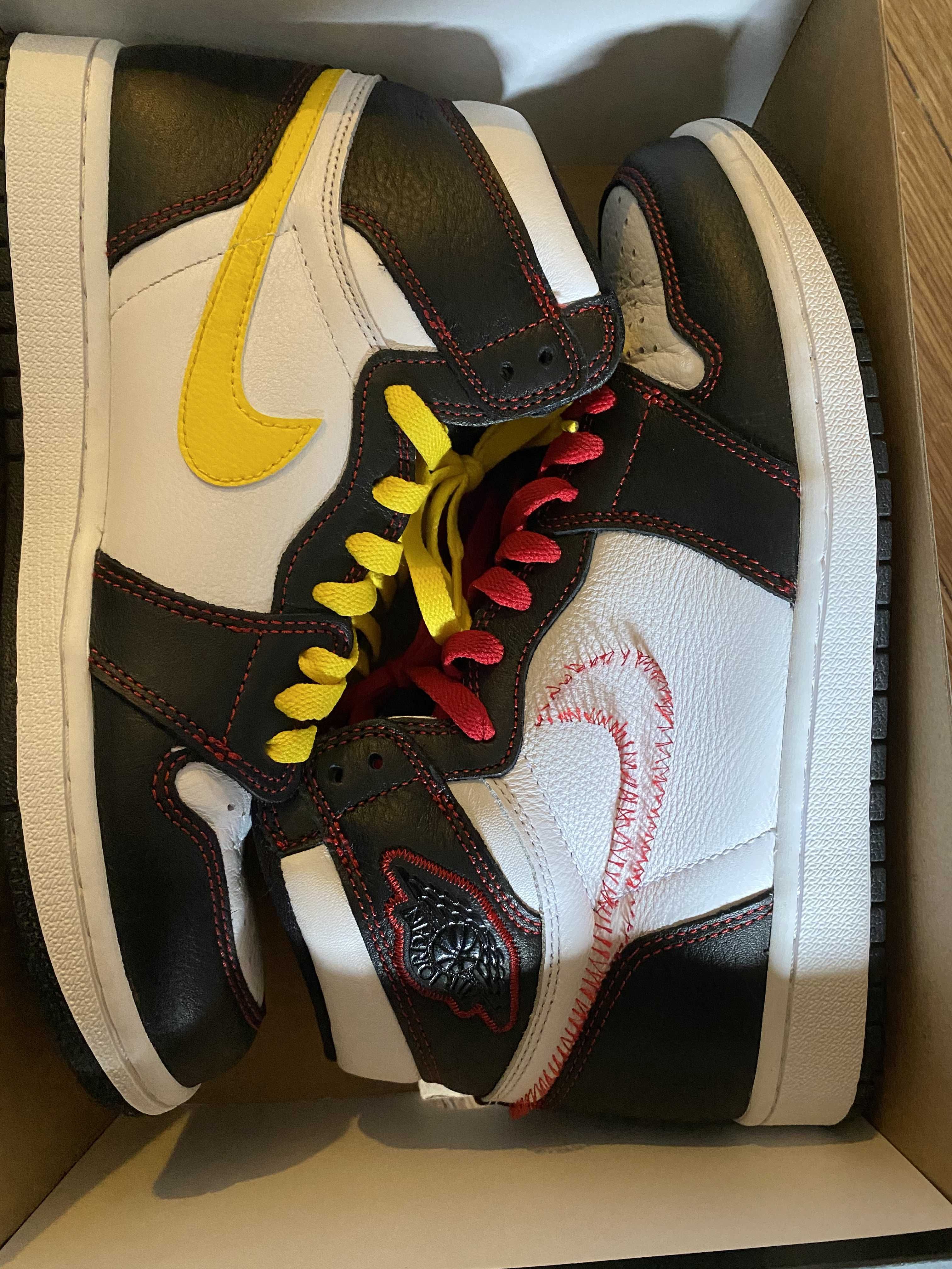 Nike Air Jordan 1 High OG Defiant "Black/Yellow/Gym Red"    