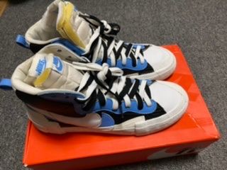 sacai × NIKE BLAZER MID "BLACK / BLUE"