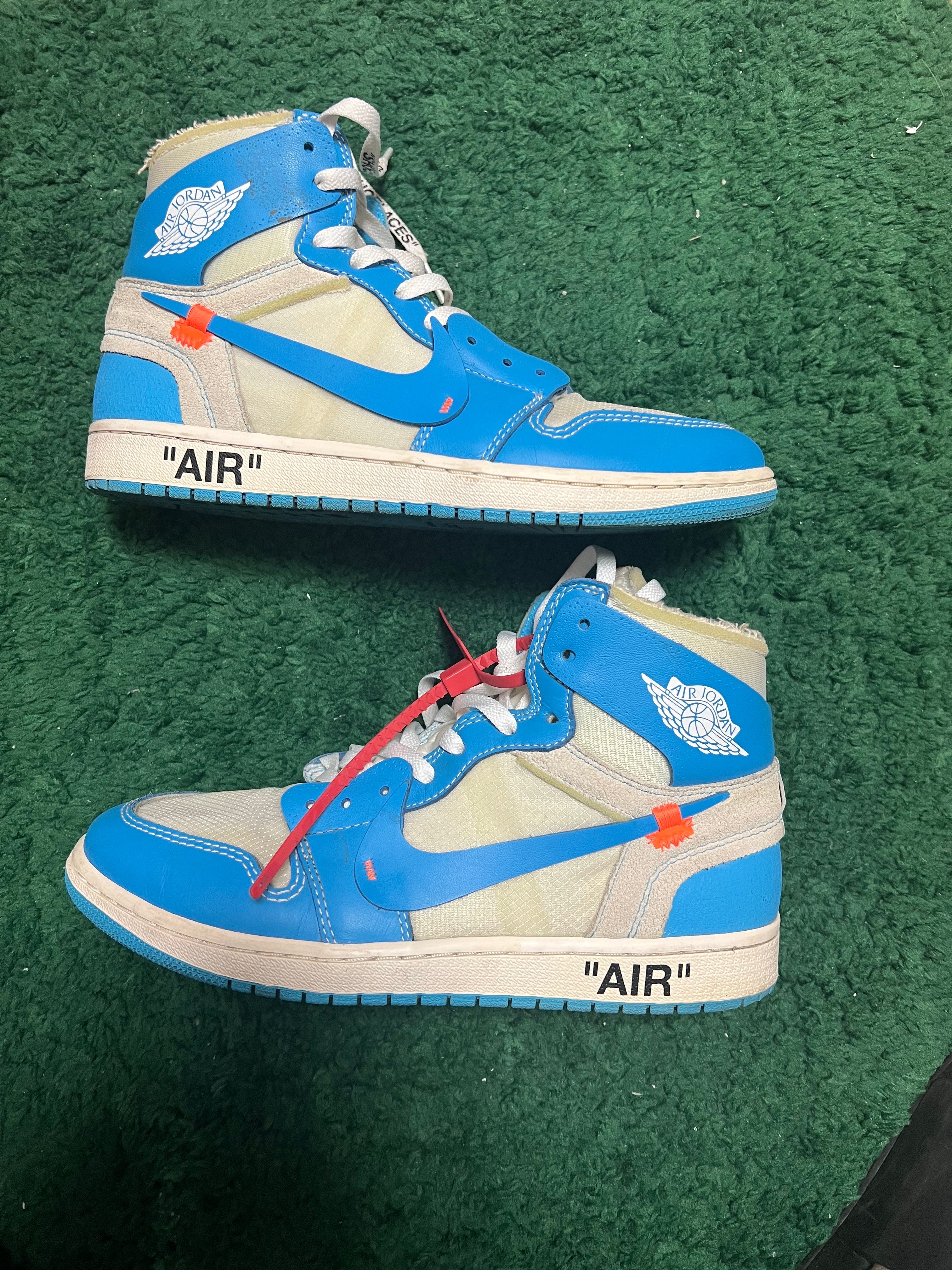 Off-White × Nike Air Jordan 1 High UNC "White/Dark Powder Blue"